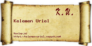 Kelemen Uriel névjegykártya